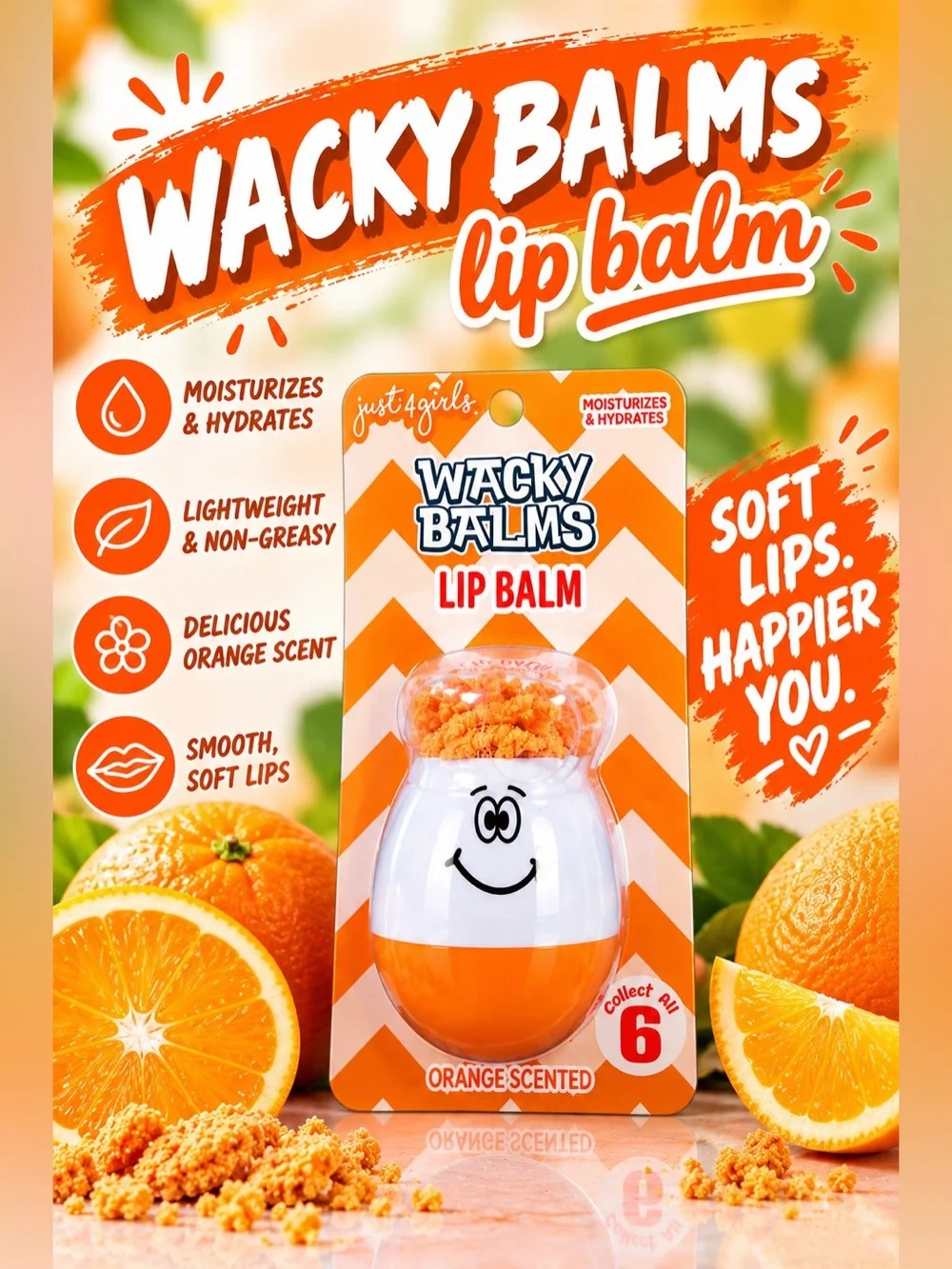 ✨ NEW ✨ Wacky Balms Orange Scented Lip Balm